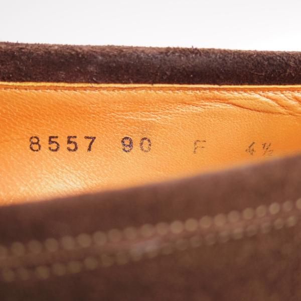 極上★(伊)サントーニ SIZE 4.5【貴重★BEAMS F別注/コインローファー】スエード/濃茶/メンズ/ビームス/Santoni★d940