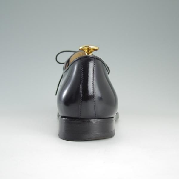 極上★(伊)サントーニ SIZE 5【上級★スキンステッチ仕様/ブラックラピド製法】プレーントゥ/カーフ/黒/メンズ/Santoni★d941