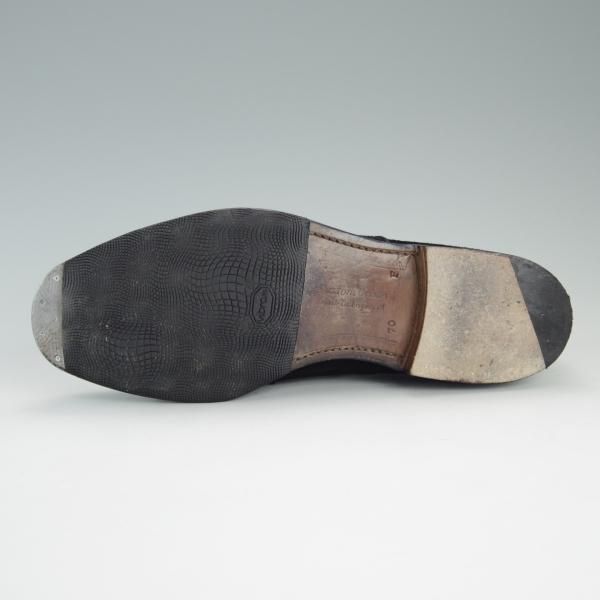 極上★チャーチ 70F/UK7【旧チャーチ★73ラスト/ASQUITH/アスキス】4都市ロゴ/ストレートチップ/スエード/黒/メンズ/Church's★d943