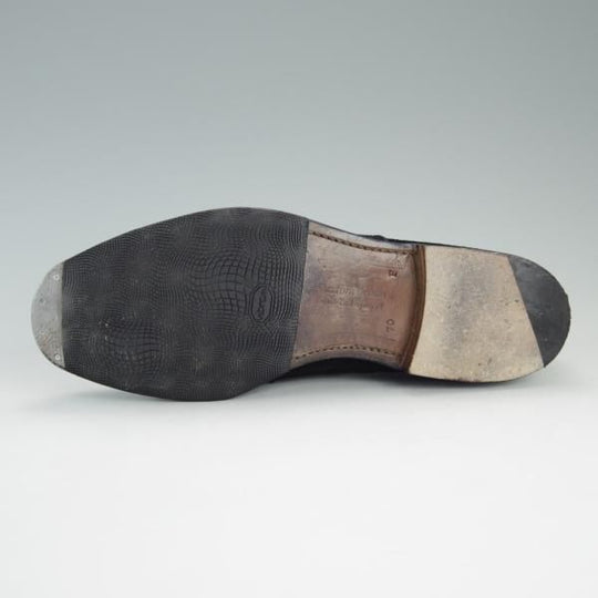 極上★チャーチ 70F/UK7【旧チャーチ★73ラスト/ASQUITH/アスキス】4都市ロゴ/ストレートチップ/スエード/黒/メンズ/Church's★d943