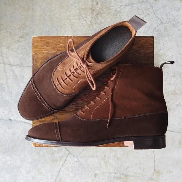 美品★クロケット&ジョーンズ 8E【貴重★(英)SHIPTON&HENEAGE別注/ブーツ】SANDRINGHAM/スエード/茶/メンズ/Crockett&Jones★d944