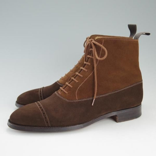 美品★クロケット&ジョーンズ 8E【貴重★(英)SHIPTON&HENEAGE別注/ブーツ】SANDRINGHAM/スエード/茶/メンズ/Crockett&Jones★d944