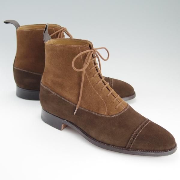 美品★クロケット&ジョーンズ 8E【貴重★(英)SHIPTON&HENEAGE別注/ブーツ】SANDRINGHAM/スエード/茶/メンズ/Crockett&Jones★d944