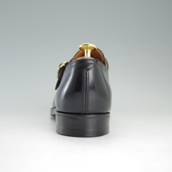 極上★ジョンロブ 6E【貴重★PARISロゴ時代の製品/OSNER/236ラスト】モンクストラップ/カーフ/黒/メンズ/JOHN LOBB★d946