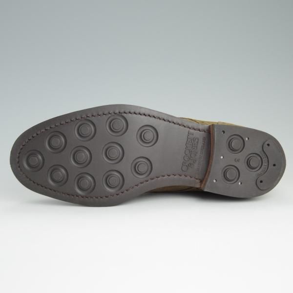 美品★クロケット&ジョーンズ 5E【ダイナイトソール仕様★BEAMS F別注/TRENT】200ラスト/ブーツ/スエード/茶/Crockett&Jones★d948
