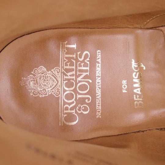 美品★クロケット&ジョーンズ 5E【ダイナイトソール仕様★BEAMS F別注/TRENT】200ラスト/ブーツ/スエード/茶/Crockett&Jones★d948