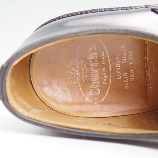 極上★チャーチ 80F/UK8【旧チャーチ★224ラスト/ブックバインダーカーフ/SHANNON】プレーントゥ/黒/メンズ/シャノン/Church's★d950