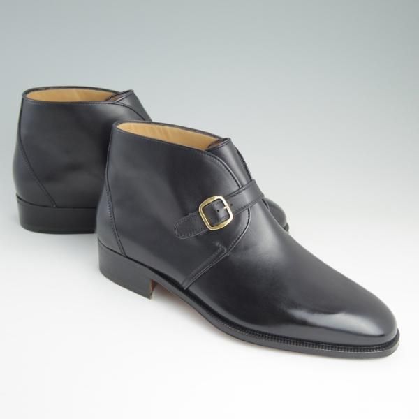 未使用★(伊)タニノクリスチー SIZE 6.5【貴重★ジョージブーツ/129295】カーフ/黒/メンズ/TANINO CRISCI★d952