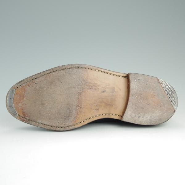 美品★(米)トムブラウン UK5.5/US6.5【定価10万円以上★英国製/ロングウイング】ぺブルグレイン/黒/メンズ/THOM BROWNE★d953