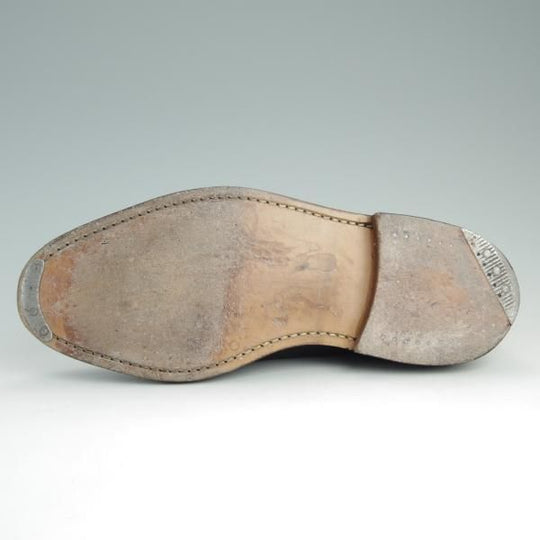 美品★(米)トムブラウン UK5.5/US6.5【定価10万円以上★英国製/ロングウイング】ぺブルグレイン/黒/メンズ/THOM BROWNE★d953