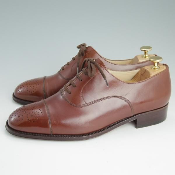 美品★(伊)タニノクリスチー SIZE 7【定価10万円以上★オックスフォード/108261】カーフ/茶/メンズ/TANINO CRISCI★d954