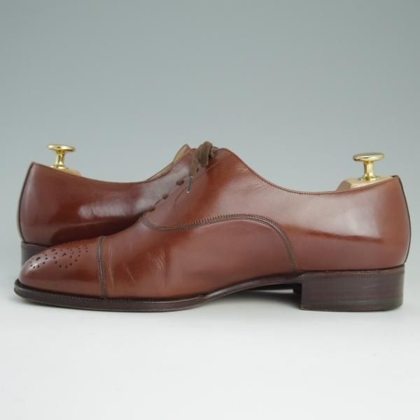 美品★(伊)タニノクリスチー SIZE 7【定価10万円以上★オックスフォード/108261】カーフ/茶/メンズ/TANINO CRISCI★d954