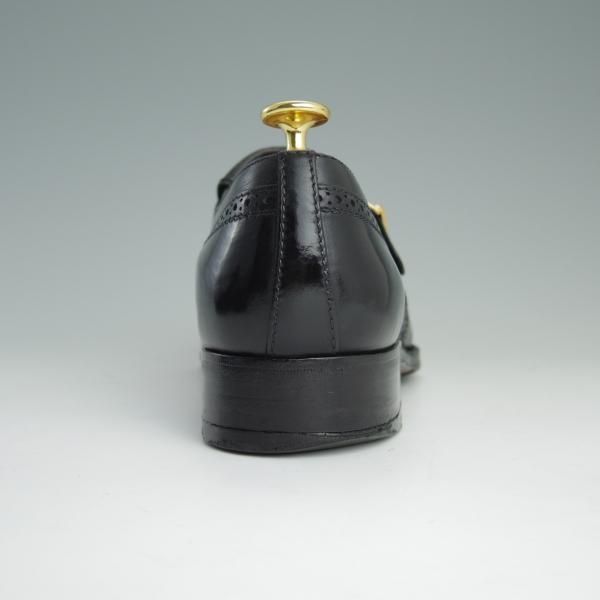 極上★(伊)タニノクリスチー SIZE 5【定価10万円以上★キルトモンクストラップ/106471】カーフ/黒/メンズ/TANINO CRISCI★d955