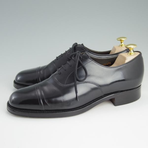 美品★(英)チーニー 7F【貴重★海外ショップ別注/HIGHGATE】4436ラスト/ポリッシュレザー/ストレートチップ/黒/メンズ/CHEANEY★d957