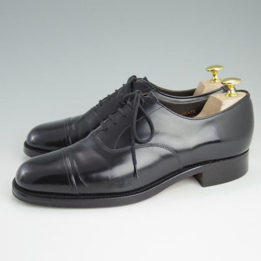 美品★(英)チーニー 7F【貴重★海外ショップ別注/HIGHGATE】4436ラスト/ポリッシュレザー/ストレートチップ/黒/メンズ/CHEANEY★d957