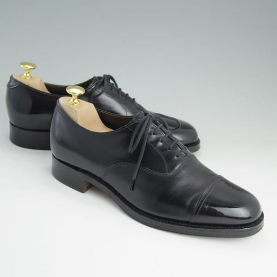 美品★(英)チーニー 7F【貴重★海外ショップ別注/HIGHGATE】4436ラスト/ポリッシュレザー/ストレートチップ/黒/メンズ/CHEANEY★d957