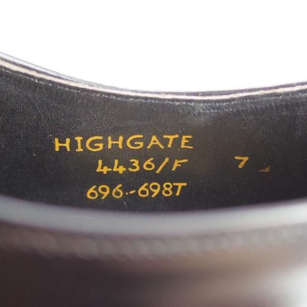 美品★(英)チーニー 7F【貴重★海外ショップ別注/HIGHGATE】4436ラスト/ポリッシュレザー/ストレートチップ/黒/メンズ/CHEANEY★d957