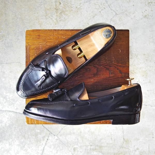 Alden タッセルローファー　8ハーフ 660 Alden 660 - Tassel Loafer - Black Calfskin - The Shoe Mart