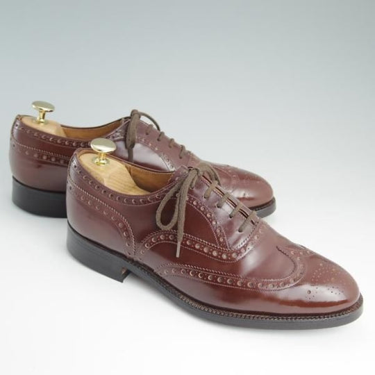 極上★チャーチ 55F/UK5.5【旧チャーチ★ブックバインダーカーフ/84ラスト】Hickstead/3都市ロゴ/フルブローグ/茶/メンズ/Church's★d961