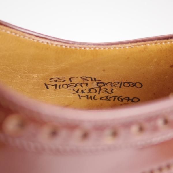 極上★チャーチ 55F/UK5.5【旧チャーチ★ブックバインダーカーフ/84ラスト】Hickstead/3都市ロゴ/フルブローグ/茶/メンズ/Church's★d961