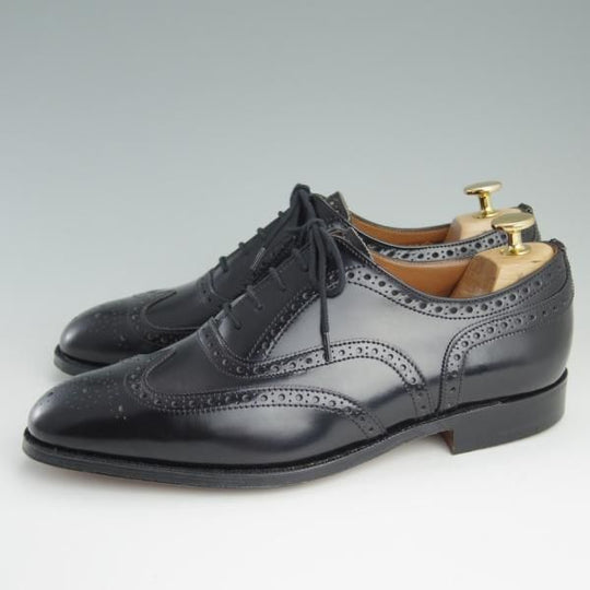 ほぼ未使用★(英国製)Lotus since 1759/ロータス 8FX【貴重★グッドイヤーウェルテッド製法/NEWCASTLE】フルブローグ/黒★d966