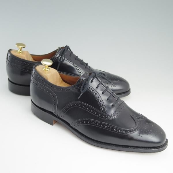 ほぼ未使用★(英国製)Lotus since 1759/ロータス 8FX【貴重★グッドイヤーウェルテッド製法/NEWCASTLE】フルブローグ/黒★d966