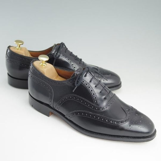 ほぼ未使用★(英国製)Lotus since 1759/ロータス 8FX【貴重★グッドイヤーウェルテッド製法/NEWCASTLE】フルブローグ/黒★d966