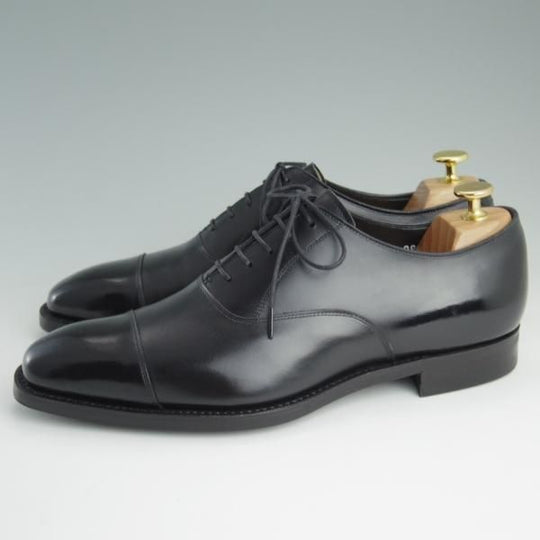 極美品★三陽山長 SIZE 7.5【定価￥71,280-★友之介/R309ラスト】ストレートチップ/カーフ/黒/メンズ/SanyoYamacho★d967