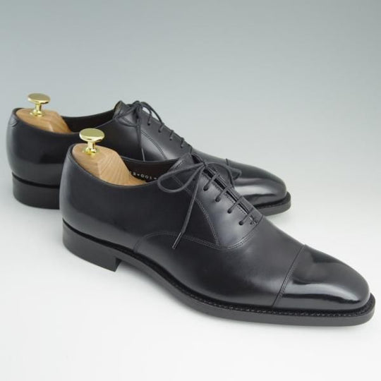 極美品★三陽山長 SIZE 7.5【定価￥71,280-★友之介/R309ラスト】ストレートチップ/カーフ/黒/メンズ/SanyoYamacho★d967