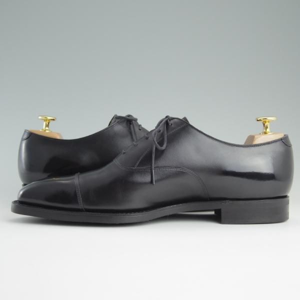 極美品★三陽山長 SIZE 7.5【定価￥71,280-★友之介/R309ラスト】ストレートチップ/カーフ/黒/メンズ/SanyoYamacho★d967