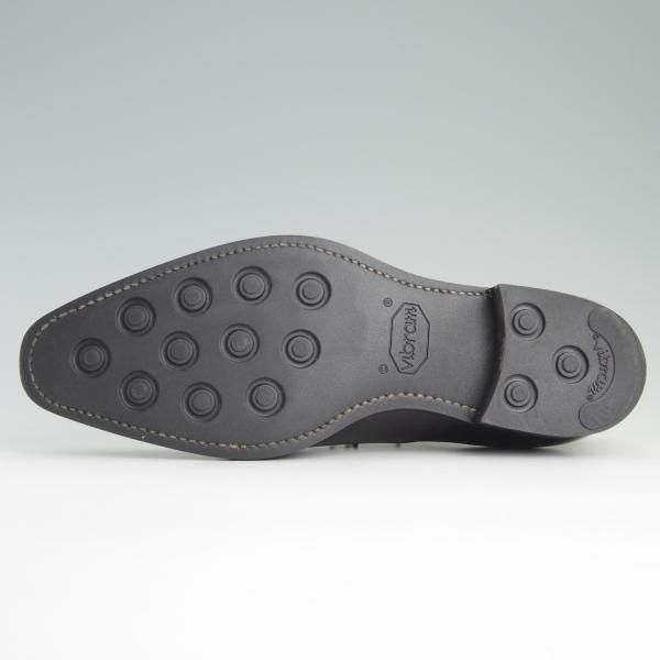 極美品★三陽山長 SIZE 7.5【定価￥71,280-★友之介/R309ラスト】ストレートチップ/カーフ/黒/メンズ/SanyoYamacho★d967