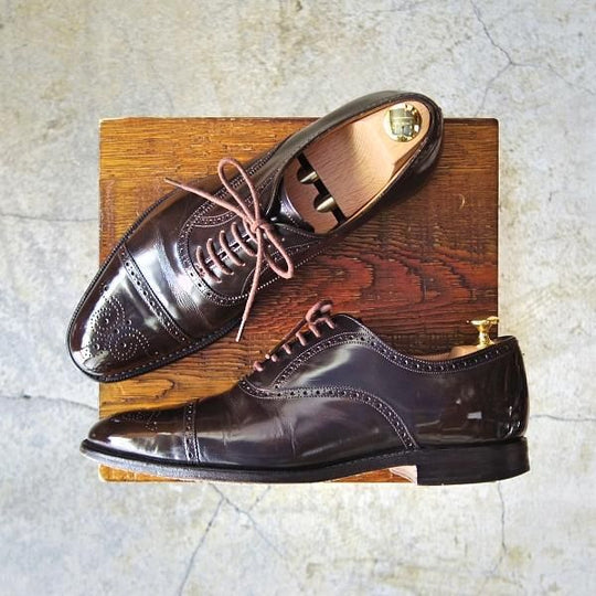 ★チャーチ 55G/UK5.5【★セミブローグ/136ラスト/LONDON/ロンドン】ポリッシュドバインダーカーフ/濃茶/メンズ/Church's★d971