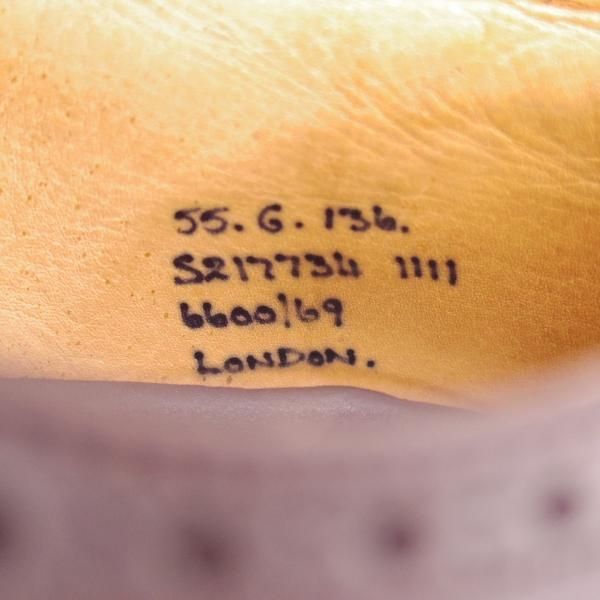 ★チャーチ 55G/UK5.5【★セミブローグ/136ラスト/LONDON/ロンドン】ポリッシュドバインダーカーフ/濃茶/メンズ/Church's★d971