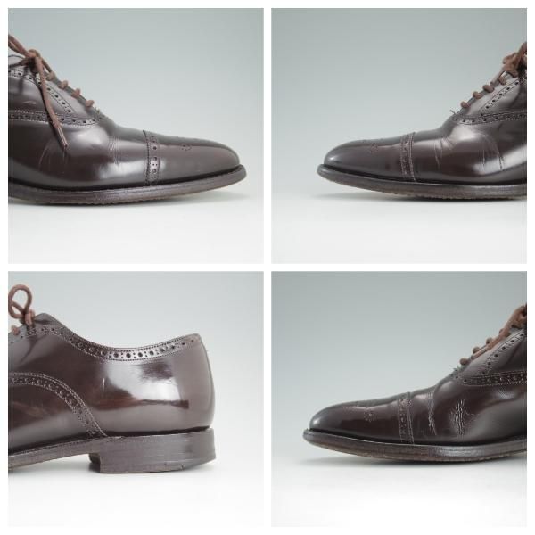 ★チャーチ 55G/UK5.5【★セミブローグ/136ラスト/LONDON/ロンドン】ポリッシュドバインダーカーフ/濃茶/メンズ/Church's★d971