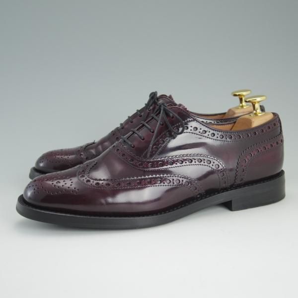美品★チャーチ(レディース) SIZE 37【定価￥87,480-★バーウッド/BURWOOD WG】ポリッシュドバインダーカーフ/赤茶/Church's★d972