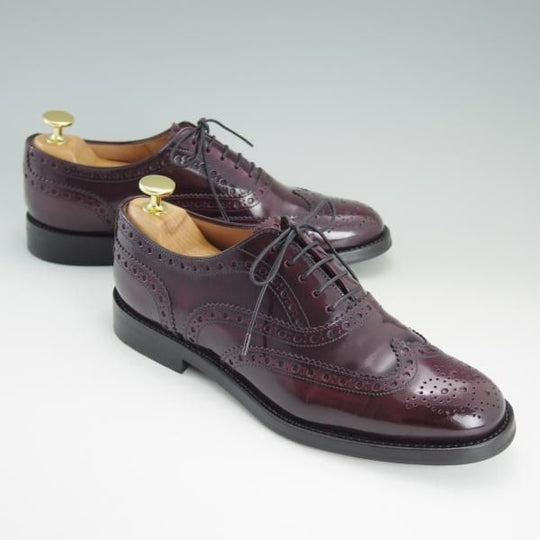 美品★チャーチ(レディース) SIZE 37【定価￥87,480-★バーウッド/BURWOOD WG】ポリッシュドバインダーカーフ/赤茶/Church's★d972