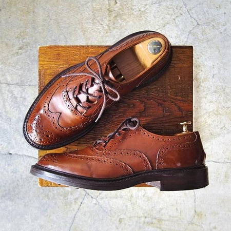 美品★トリッカーズ SIZE 7【ダイナイトソール仕様★ギリーシューズ/M7482】フルブローグ/カーフ/茶/メンズ/Tricker's★d973
