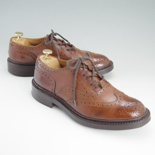 美品★トリッカーズ SIZE 7【ダイナイトソール仕様★ギリーシューズ/M7482】フルブローグ/カーフ/茶/メンズ/Tricker's★d973