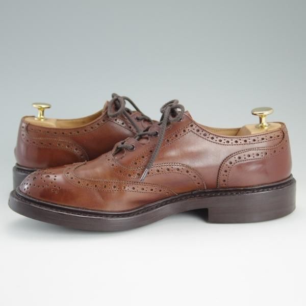美品★トリッカーズ SIZE 7【ダイナイトソール仕様★ギリーシューズ/M7482】フルブローグ/カーフ/茶/メンズ/Tricker's★d973