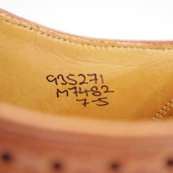 美品★トリッカーズ SIZE 7【ダイナイトソール仕様★ギリーシューズ/M7482】フルブローグ/カーフ/茶/メンズ/Tricker's★d973