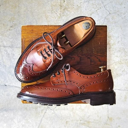 美品★トリッカーズ SIZE 6.5【リッジウェイソール仕様★BOURTON/バートン】M5633/カントリーシューズ/短靴/茶/メンズ/Tricker's★d974