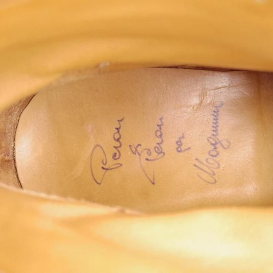 極上★(伊)PERON&PERON/ペロン・エ・ペロン SIZE 42【貴重★シャモア革/ボタンブーツ】スエード×カーフ/薄茶×茶/メンズ★d975