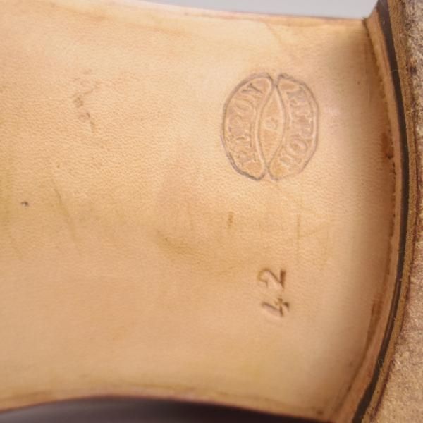 極上★(伊)PERON&PERON/ペロン・エ・ペロン SIZE 42【貴重★シャモア革/ボタンブーツ】スエード×カーフ/薄茶×茶/メンズ★d975