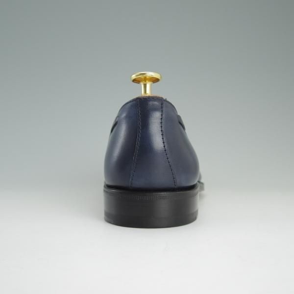 未使用★(スペイン製)カルミナ SIZE 5.5【合計￥87,480-★オーダー品/タッセルローファー】UETAMラスト/80215/カーフ/紺/CARMINA★d977