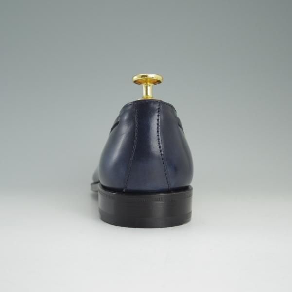 未使用★(スペイン製)カルミナ SIZE 5.5【合計￥87,480-★オーダー品/タッセルローファー】UETAMラスト/80215/カーフ/紺/CARMINA★d977