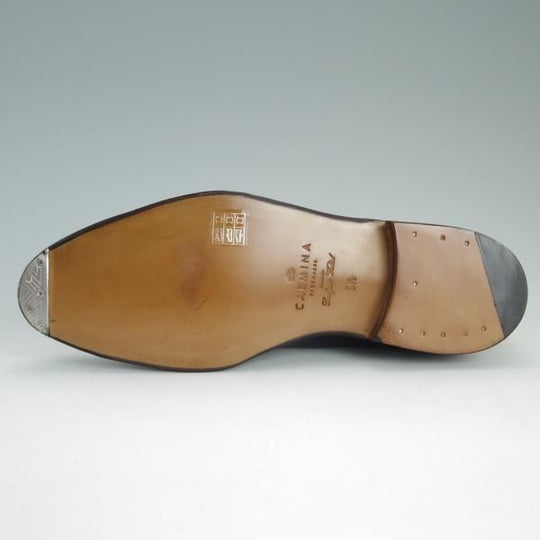 未使用★(スペイン製)カルミナ SIZE 5.5【合計￥87,480-★オーダー品/タッセルローファー】UETAMラスト/80215/カーフ/紺/CARMINA★d977