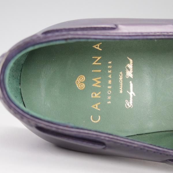 未使用★(スペイン製)カルミナ SIZE 5.5【合計￥87,480-★オーダー品/タッセルローファー】UETAMラスト/80215/カーフ/紺/CARMINA★d977