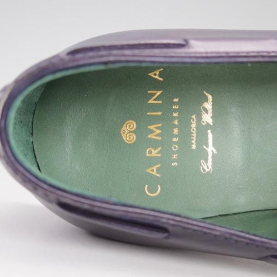 未使用★(スペイン製)カルミナ SIZE 5.5【合計￥87,480-★オーダー品/タッセルローファー】UETAMラスト/80215/カーフ/紺/CARMINA★d977