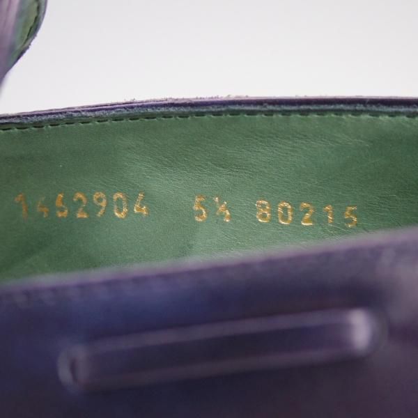 未使用★(スペイン製)カルミナ SIZE 5.5【合計￥87,480-★オーダー品/タッセルローファー】UETAMラスト/80215/カーフ/紺/CARMINA★d977