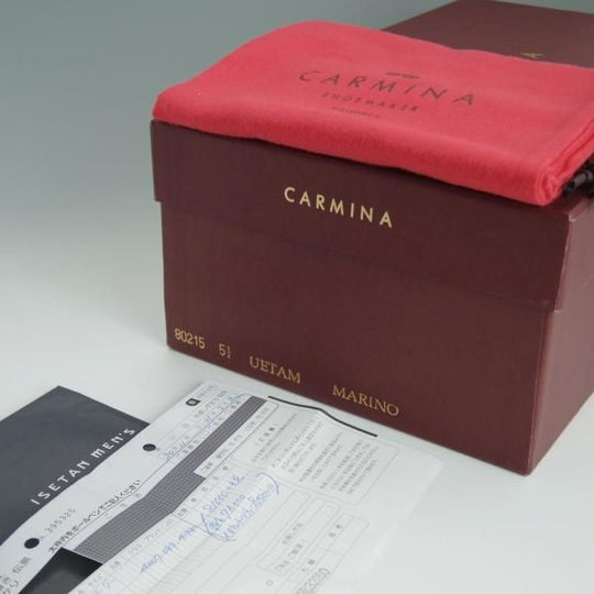 未使用★(スペイン製)カルミナ SIZE 5.5【合計￥87,480-★オーダー品/タッセルローファー】UETAMラスト/80215/カーフ/紺/CARMINA★d977